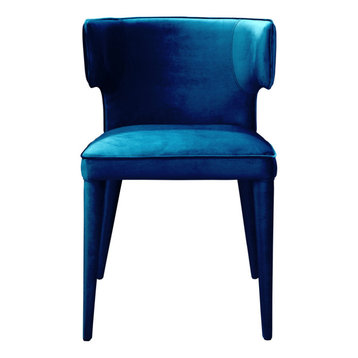 Moe's Home Art Deco Jennaya Dining Chair With Blue Finish EH-1103-36