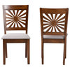 Loni Dining Collection, Gray/Walnut Brown, Dining Chair, Set of 2