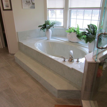 Bathroom Renovation-Working with existing green tub.