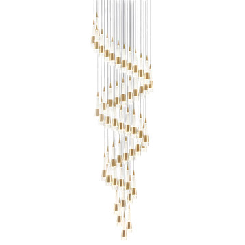 Gorbio | Extraordinary Gold Modern Cones Ceiling Chandelier, 49 Heads, Cool Light