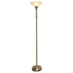 Dale Tiffany - Dale Tiffany GR20308 Alaris, 1 Light Tchiere Flo Lamp-72 In and 15 - Sleek and sophisticated, our Alaris Orb Antique BrAlaris 1 Light Torch Antique Brass Art Gl *UL Approved: YES Energy Star Qualified: n/a ADA Certified: n/a  *Number of Lights: 1-*Wattage:100w Incandescent bulb(s) *Bulb Included:No *Bulb Type:Incandescent *Finish Type:Antique Brass