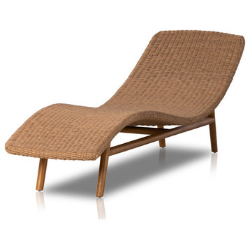 Portia Outdoor Chaise Lounge-Natural