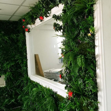 artificial hedge add structure and depth to the artificial grass showroom