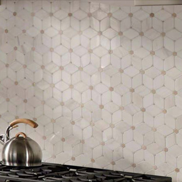 Bianco Dolomite Cecily Pattern Backspash