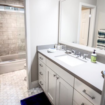 Transitional Guest and Master Bathrooms
