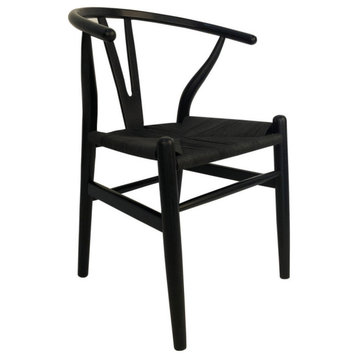 Dining Chair Black (Set Of 2) Black Scandinavian