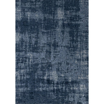 Kylie Collection Navy Blue Texture Rug, 5'1"x7'7"