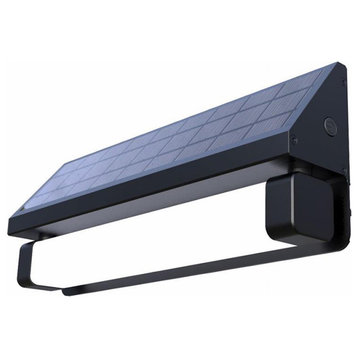 eLEDing Solar Power SMART 180Degree Sensor Selectable LED Flood Wall Light Black