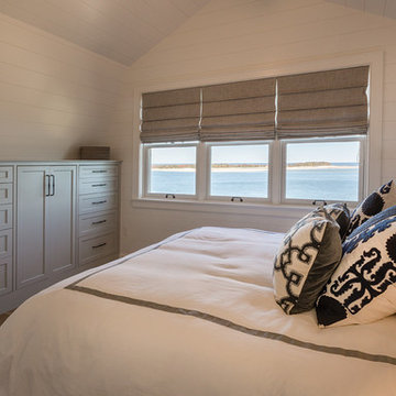 Master bedroom in a seaside vacation home, Ipswich, MA