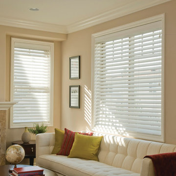 Performance™ Faux Wood Blinds featuring Smart Privacy & Designer Crown Valance