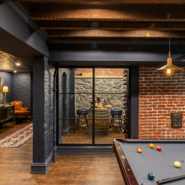 Moody Basement Blues: Remodel Transforms 1887 Cellar to Stunning Living Space