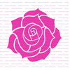 Rose Stencil on Reusable Mylar for Crafts, 6"x6"