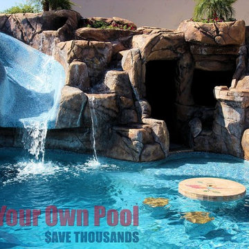 Arizona Swimming Pool and Grotto Designed by Build Your Own Pool