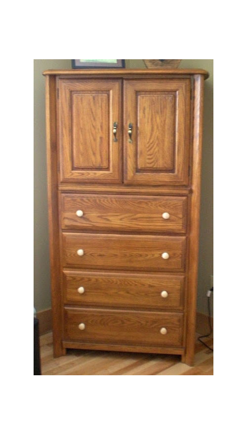 Dated OakVeneer Armoire Gets a New Look
