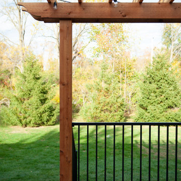 Azek Deck with Cedar Pergola & Fence