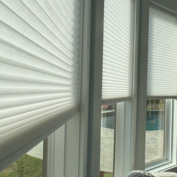 Motorized Cellular shades Lake Norman home in Mooresville NC
