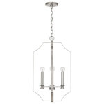 HomePlace - HomePlace 540942BN Myles - 4 Light Foyer - Sculptural metal bobeches complement classic silhoMyles 4 Light Foyer Brushed Nickel *UL Approved: YES Energy Star Qualified: n/a ADA Certified: n/a  *Number of Lights: 4-*Wattage:60w Incandescent bulb(s) *Bulb Included:No *Bulb Type:E12 Candelabra Base *Finish Type:Bronze