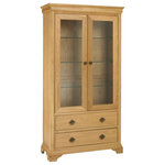 Bentley Designs - Chantilly Oak Furniture Double Display Case - Chantilly Oak Double Display Cabinet offers a contemporary rework of classic French styling which effortlessly combines bold character with subtle attention to detail that results in a range that is, quite simply, beautiful. Chantilly is an exquisitely grand range that will add an opulent touch to any room.
