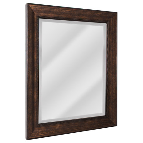 Head West  Bronze Beaded Beveled Accent Mirror - 28.5x34.5