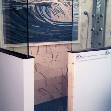 Detailed Wave Design Marble Mosaic I Mozaico