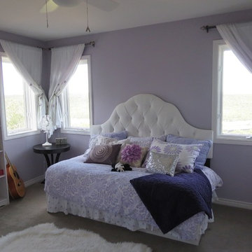 Transitional girls bedroom, Austin, Texas