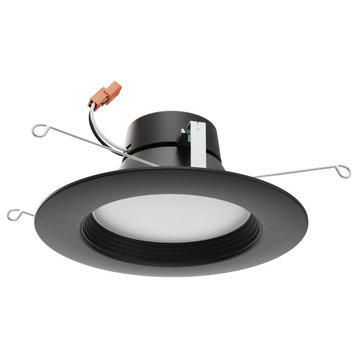 Satco Lighting 9W LED Downlight Retrofit 5"-6" CCT Selectable, Black