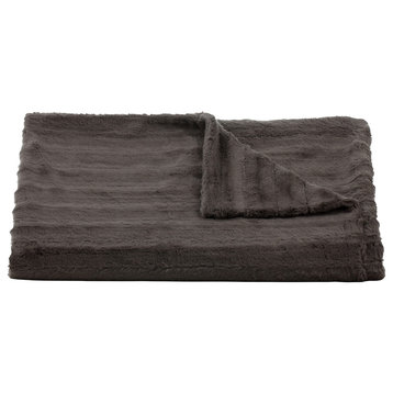 Luscious Channel Throw in Charcoal