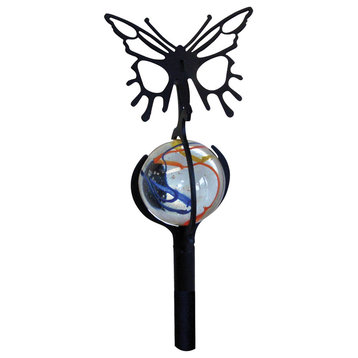 Butterfly Marble Garden Stake