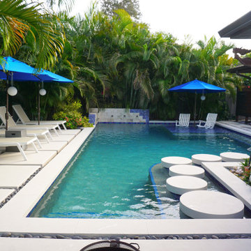 Landscape, Lanai and Contemporary Pool