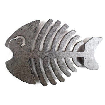 Cast Iron Fish Bone Trivet, 11"