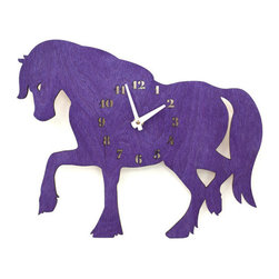 Purple Mare Children's Wall Clock - Kids Clocks