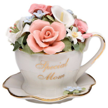 Special Mom Cup And Saucer Musical Box, Tune: Memory