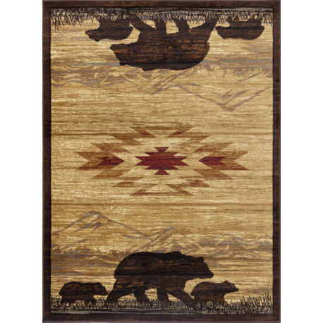 Cabin Life CBL3006 Multi 7 ft. 10 in. x 10 ft. 3 in. Lodge Area Rug