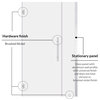 Swing Out Shower Door Ultra-E, Brushed Nickel, 48-49"x72"