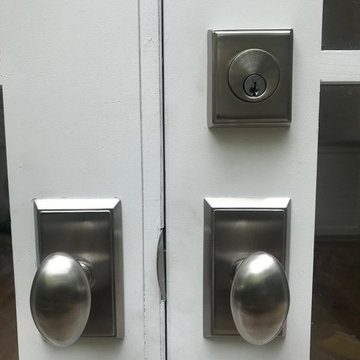 French door lock fresh installation