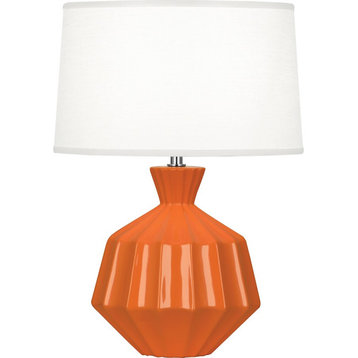 Robert Abbey Orion 1 Light Accent Lamp, Pumpkin Glazed Ceramic - PM989