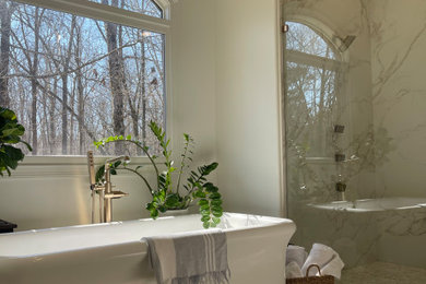 Example of a french country bathroom design in Other