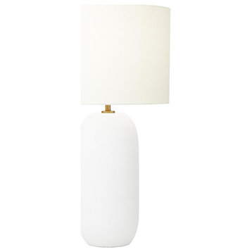 Hable Fanny 1-Light Slim Table Lamp HT1061MWC1, Matte White Ceramic