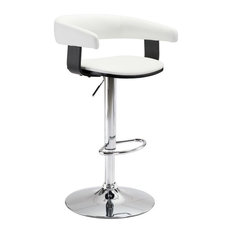 Zuo Modern Contemporary - Fuel Bar Chair, White - Bar Stools and Counter Stools