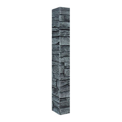 140-CT2-ALPINE DEEP STACKED STONE OUTSIDE CORNER - 48"H X 3 &frac12;" W X 1 &frac12;"D - Wall Panels