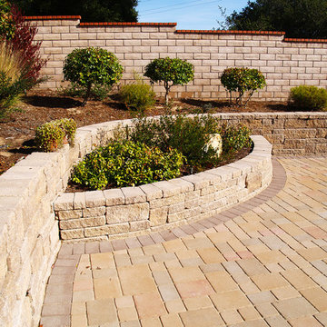 Pavers Patio & Retaining Wall with Planter, Santa Maria CA