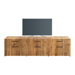 Reclaimed wood TV table large - Side Tables And End Tables