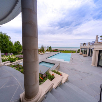 Wilmette, IL Rectilinear Swimming Pool with Separate Hot Tub