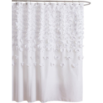 Lucia White Shower Curtain 72x72