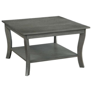 Convenience Concepts American Heritage Square Coffee Table in Gray Wood Finish