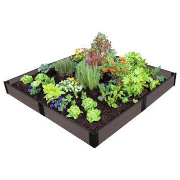 Weathered Wood Raised Garden Bed 8� x 8 � 11� � 1� profile