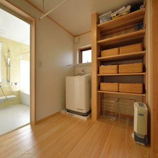 他の地域の和風のおしゃれなランドリールームの写真