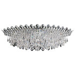 Schonbek - Trilliane Strands 8-Light in Stainless Steel, Clear Heritage Crystal - From the Trilliane Strands collection, this Transitional 45Wx15.5H Inch Flush Mount in Polished Stainless Steel with Clear  Heritage Crystal, will be a wonderful compliment to any of these rooms: Dining Room, Living Room, Foyer, Kitchen and Bathroom