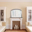 Amarone Mantel Mirror, White, 120x95 cm