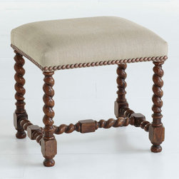 European Barley Twist Stool - Furniture